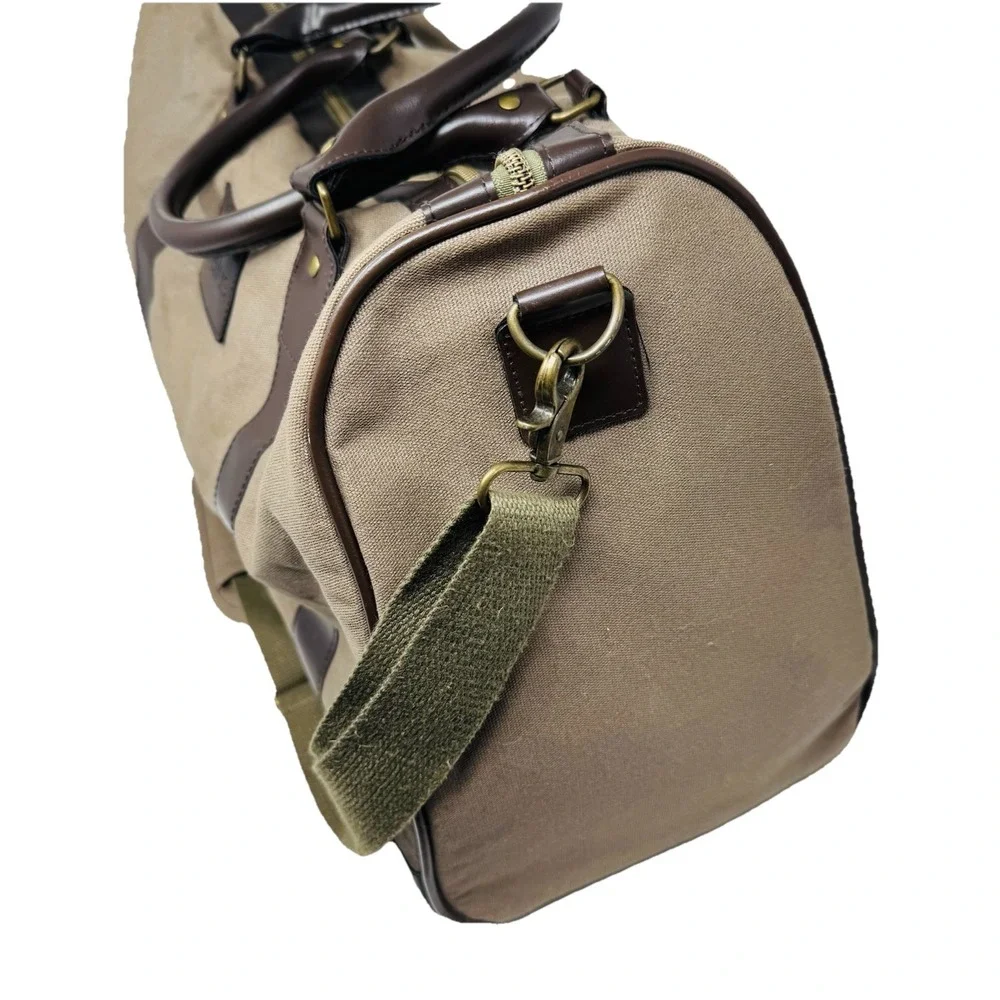 Tellus Weekender Duffle And Gym Bag Sports Olive‎ Brown Shoulder Strap